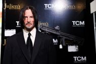 Keanu Reeves " John Wick" on display during Julien's Auctions And Turner Classic Movies Presents "Hollywood: Classic And Contemporary" at Julien's Auctions on April 17, 2023 in Beverly Hills, California. | Image via: Getty